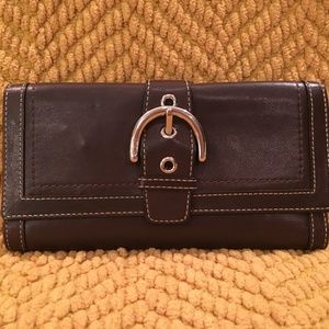 *Authentic* COACH Leather Trifold Clutch Wallet